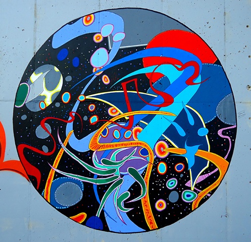 psychedelic mural