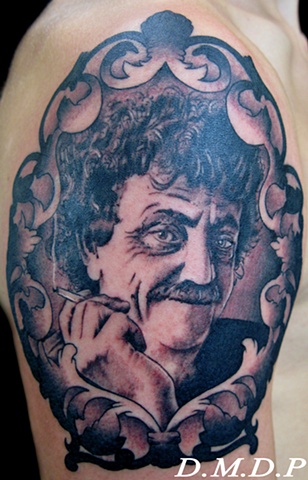 providence tattoo kurt vonnegut portrait providence tattoo kurt vonnegut portrait