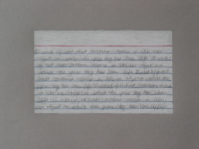 graphite colored pencil drawing index card by Molly Springfield