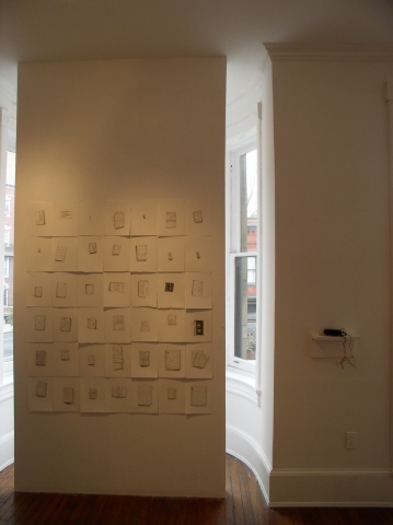 graphite drawing note walkman by Molly Springfield