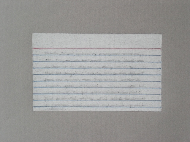 graphite colored pencil drawing index card by Molly Springfield