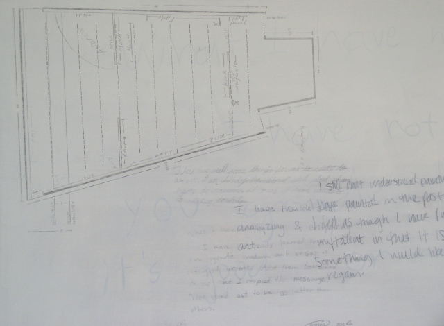 oil graphite painting index card by Molly Springfield