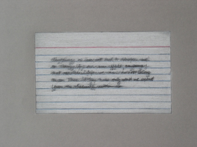 graphite colored pencil drawing index card by Molly Springfield