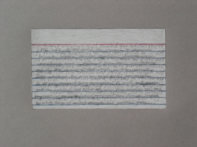 graphite colored pencil drawing index card by Molly Springfield