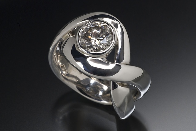 14K WHite Gold, Diamond, rebecca zemans, jewelry, custom, hand made, wedding, bridal