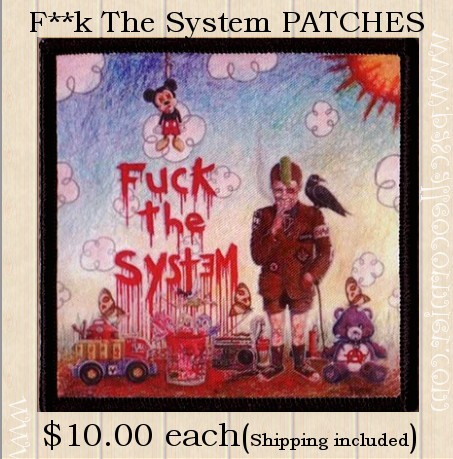 Pascal Leo Cormier, Payazo, Artist, Artwork, Painting, Patch, Punk Rock, Fuck The System, Punk Rock Patch, Custom Patches Online