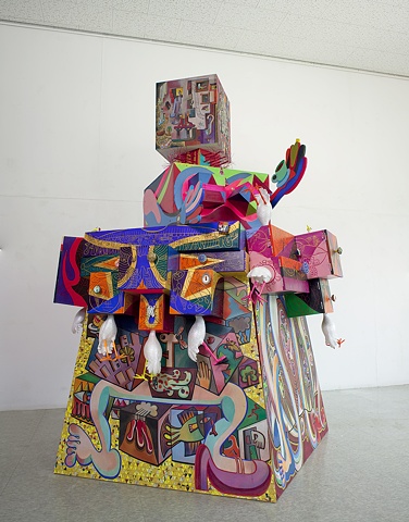 The Sky Shantytown, Mixed Media, 140 X 140 X 27cm, 2011