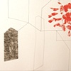 Black Cut-out w/ Lines and Red Hands