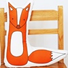 printed fox pillow