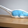 printed narwhal pillow