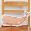 whale pillow in rose