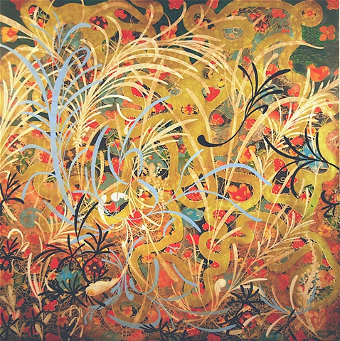 "Dancing with Helen" 40" x 40",    
