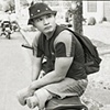 Loi on his bike, Saigon, Vietnam, 2009