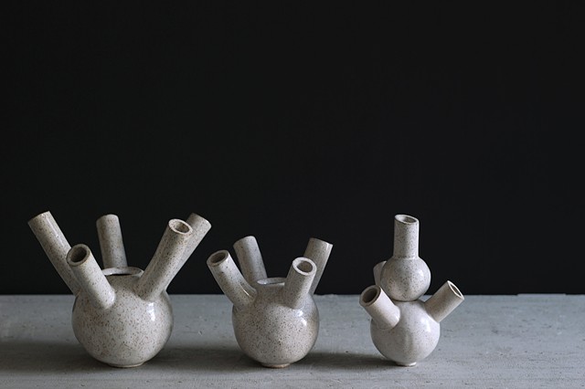 Erica Prince ceramic vase flowers dutch tulip art design Brooklyn artist ceramicist
