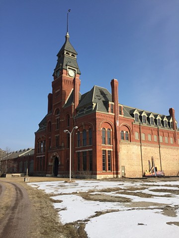 Pullman historic factory site–our temporary studio for the *Sounding Bronzeville* project.