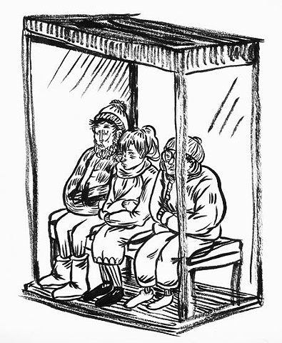 Bus Stop in Winter