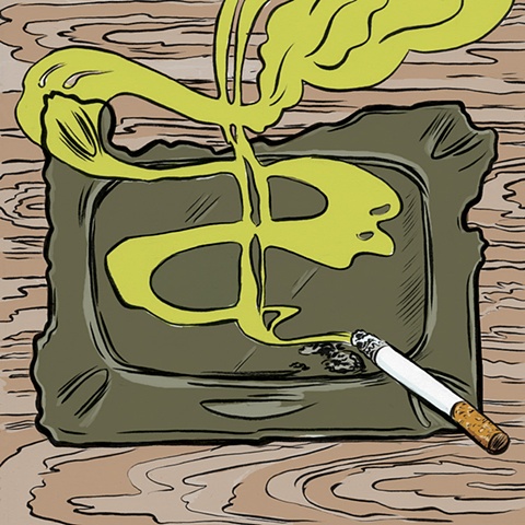 Editorial illustration for free alternative weekly paper on the West Coast