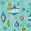Vintage Xmas Ornaments Blue