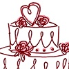 Squiggly Wedding cake