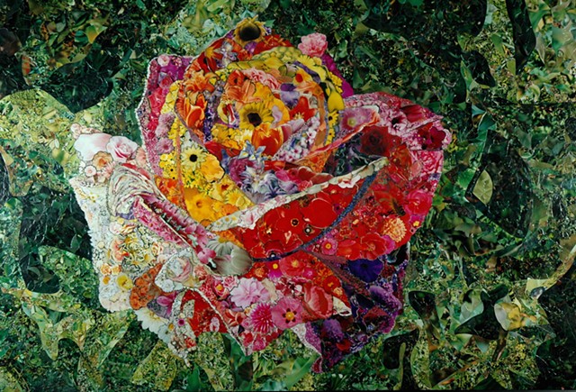 Photo collage by John Schuh featuring flowers.