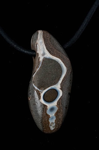009  Fossil Necklace with Leather