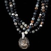 012 Fossil Necklace with Stone Beads