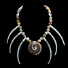 042 Shell, Marine Fossil and Sterling Necklace