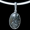 052 Marine Fossil & Sterling Pendant