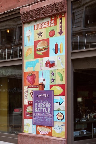 Range signage. Award winning graphic design by Katy Fischer of Toky Designs.