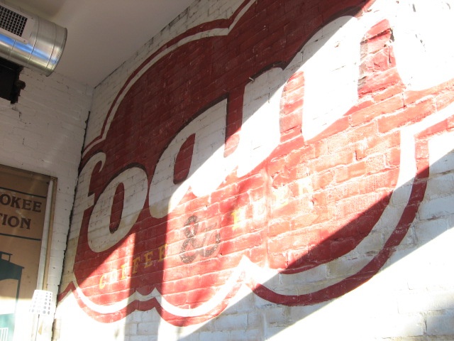 Foam Cafe wall mural detail.