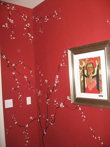 Cherry blossoms detail.