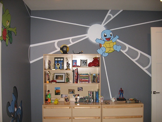 child's bedroom cartoon environment paint by the design deli