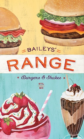 Range signage. Award winning graphic design by Katy Fischer of Toky Designs.