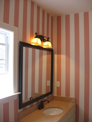 Pink stripes.