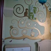 Whimsical animal/tree nursery.