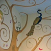 Whimsical animal/tree nursery.