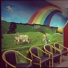 Doctor's office waiting room showing a farm landscape.