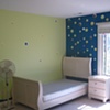 Hanging ball bedroom. Our young client was very particular about every detail and we loved helping to make her room.