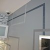 Detail of motif painted for
Integration Controls. Lines are made in raised metallic plaster.