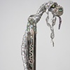 detail of silver lingam