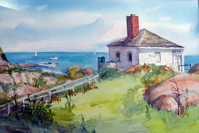 Painted on location on a gorgeous summer day at sea