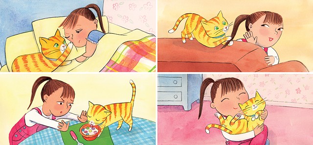 "MY bed."
"MY tail."
"MY breakfast.
"OUR room."
Yours or Mine
Learning A to Z
art direction by Jen Lum