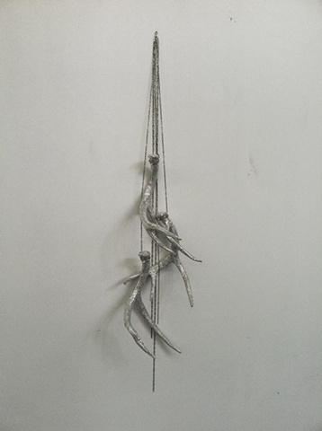 Untitled (Three Hanging Crystal Deer Sheds), 2011
