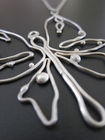 sterling, sterling silver, argentium, butterfly, botany