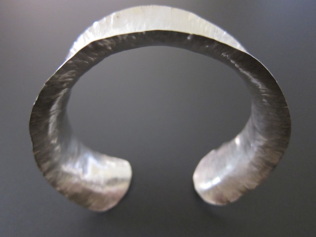 sterling, sterling silver, argentium, elements, hammered, cuff bracelet