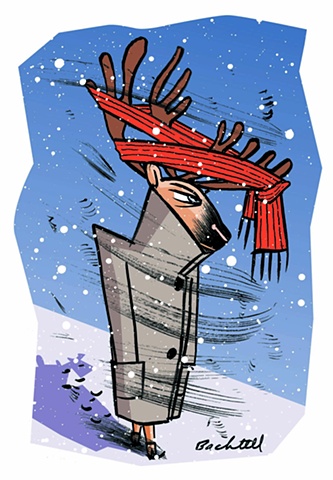 Reindeer with Scarf