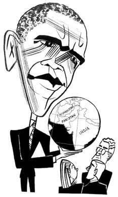 Barack Obama by Tom Bachtell; The New Yorker; Steve Coll