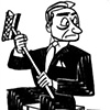 Squeegee Businessman by Tom Bachtell