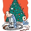 Holiday Dad with Train, Kid with Electronic Device