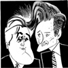 Jay Leno & Conan O'Brien by Tom Bachtell